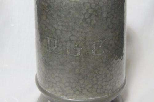 Old pewter tankard