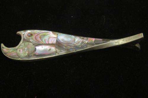 Mother of pearl bottle opener - fish shape- 11cm