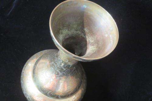 Indian brass vase 21cm high