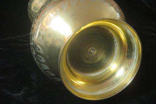Indian brass vase 21cm high