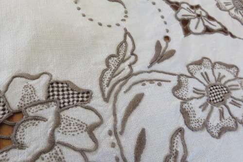 Madeira embroidered tablecloth - 1m x 1m