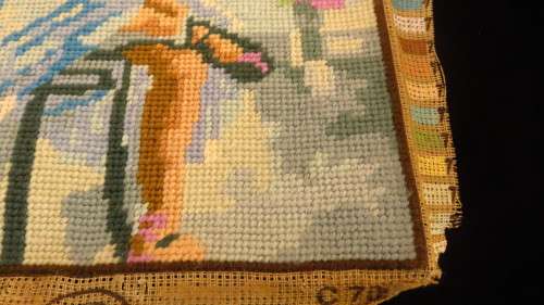 Tapestry - ballerina - completed, unframed - 30x25 cm.