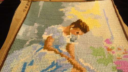 Tapestry - ballerina - completed, unframed - 30x25 cm.