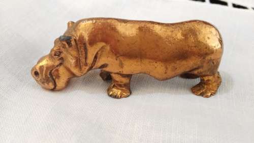 Hippo ornament - metal - 6 cm