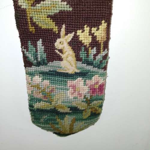 Long wall hanging tapestry - has petite point - 144cm long