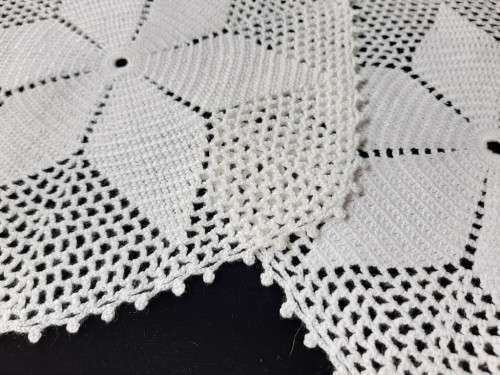 2 white crochet doilies 24-25cm