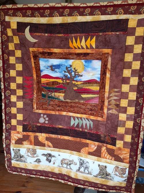 Quilt - African theme - 81 x 100 cm