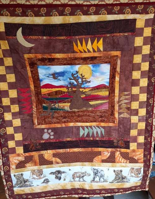 Quilt - African theme - 81 x 100 cm