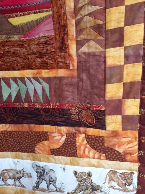 Quilt - African theme - 81 x 100 cm