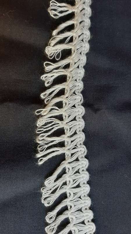 White fringe trim 3.5cm wide, price per metre