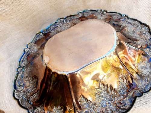 Fabulously ornate silverplate EPNS fruit bowl - 33cm