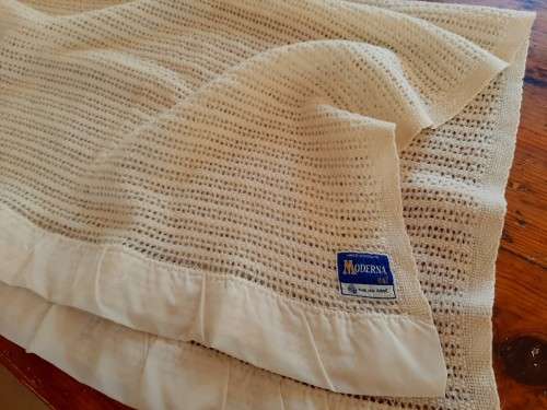 Pure wool open weave blanket - Moderna - small - 80 x 120cm