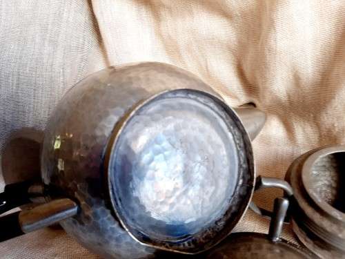 Pewter teapot, sugar bowl and jug - My Lady