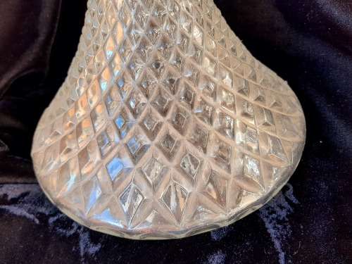 Ship`s decanter with silverpate detail - 26cm high