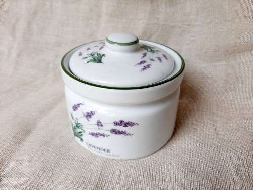 Wiesenthal jam pot - lavender - porcelain - 8cm high, 10cm diameter