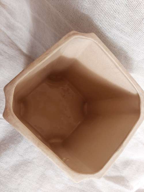 Blue and white cannister - coffee - 17cm high x 11cm x 11cm