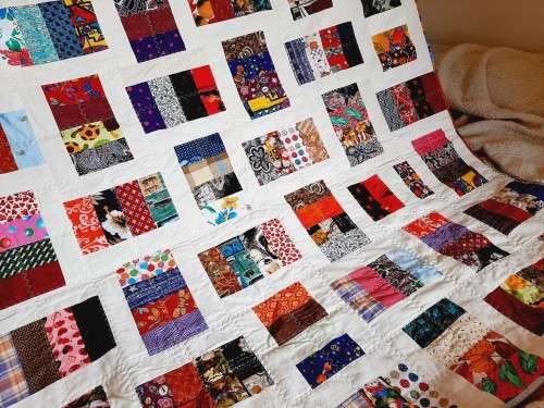 Quilt - - colourful - 123 x 120 cm - new