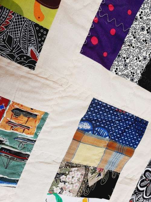 Quilt - - colourful - 123 x 120 cm - new