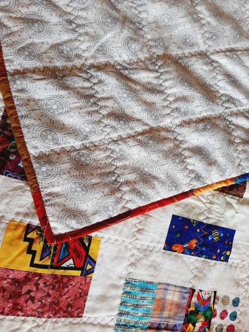 Quilt - - colourful - 123 x 120 cm - new