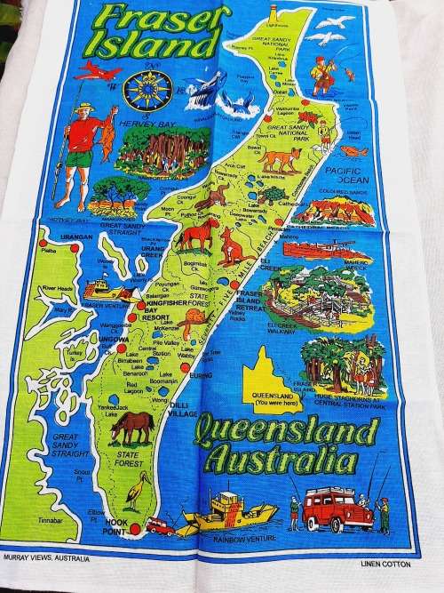 Fraser Island towel - linen/cotton - 80 x 46cm
