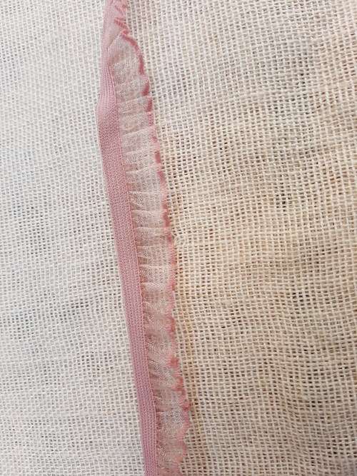 Elasticated pleated ruffle trim  -1cm wide -  price is per metre -