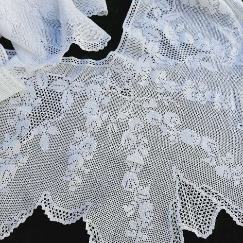 Filet crochet edging for a square tablecloth 112 x 112 cm (24cm wide)