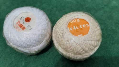 2 balls crochet yarn no. 5 Tridalia and Dolores - 50g - new