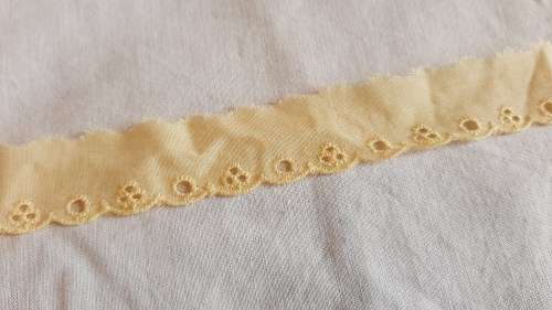 4m embroiderie anglaise - apricot colour 2.5cm wide