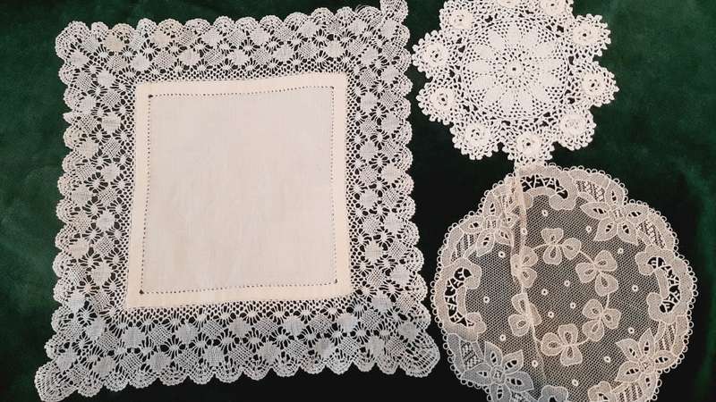 Four delicate doilies -  12, 15,  and  21cm