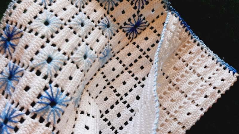 Crochet pouch 10 x 18cm