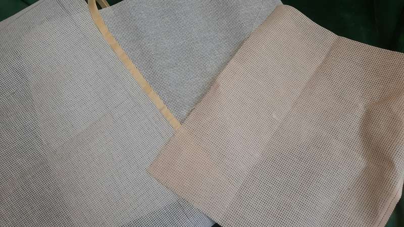 Tapestry canvas pieces - double thread - 3 pieces