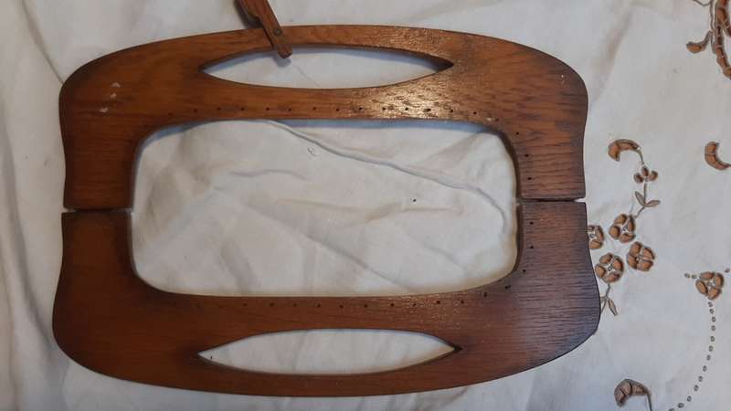 Bag handles - wooden - 34 cm wide