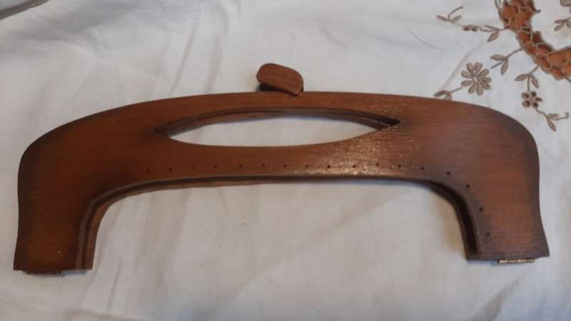 Bag handles - wooden - 34 cm wide
