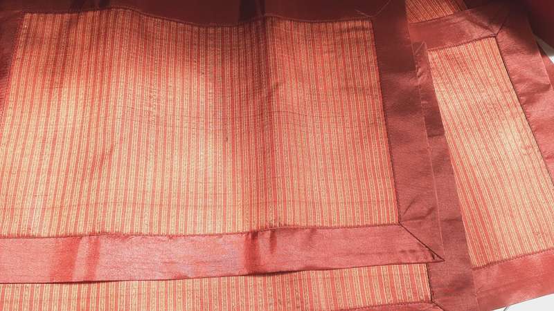 Silk runner, place mats and napkins set made in Cambodia