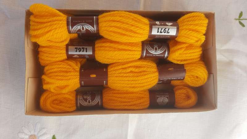 DMC tapestry yarn/wool as new - #7971 - egg yellow - price per skein