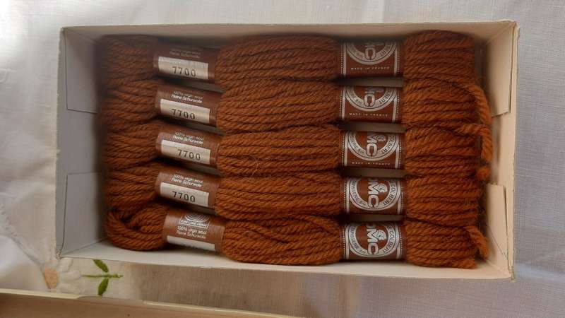 DMC tapestry yarn/wool as new - #7700 - rust brown- price per skein