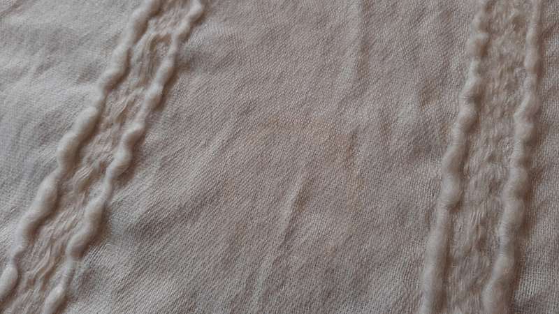 Mohair table runner - cream- 88 cm x 42 cm - see description