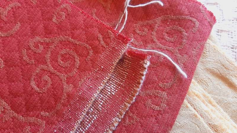 Pieces of upholstery fabric