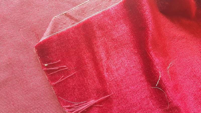 Pieces of upholstery fabric