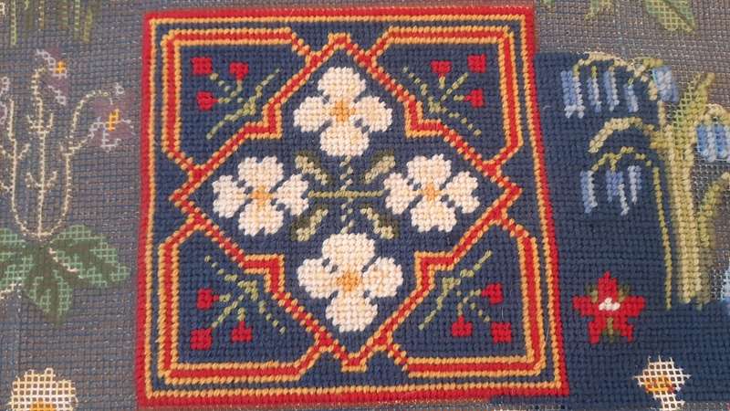 Unfinished tapestry canvas 36 x 36cm