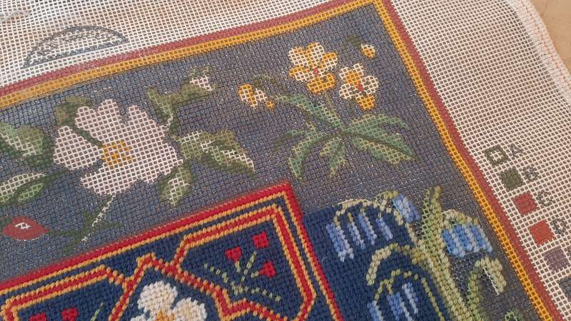 Unfinished tapestry canvas 36 x 36cm