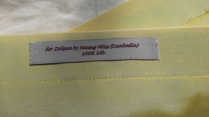 Set including silk runner, 6 place mats, 6 coasters and 6 napkins - Cambodia - unused, as new