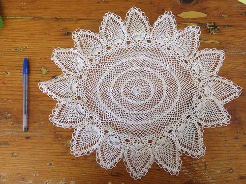 Finely worked doily