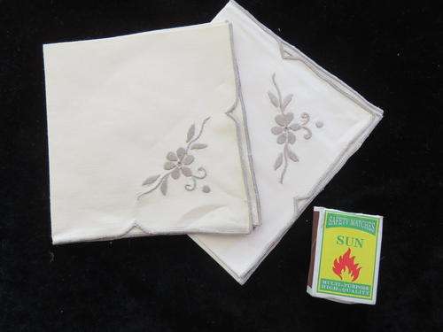 2 small cotton serviettes/ napkins