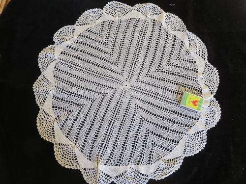 Large acrylic crochet doily - 59cm