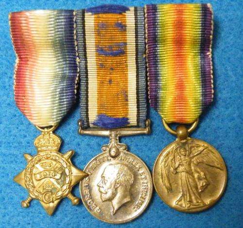 Miniature WW1 trio medals