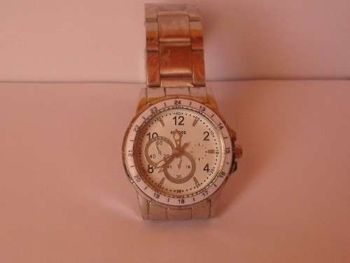 Women's Watch - Knuode K897 Round Fashion Analog with battery (White on Silwer)