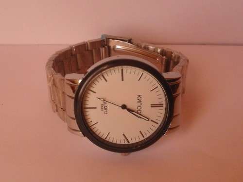Men's Watch - Knuode K885 Round Fashion Analog with battery (White, Black on Silwer)
