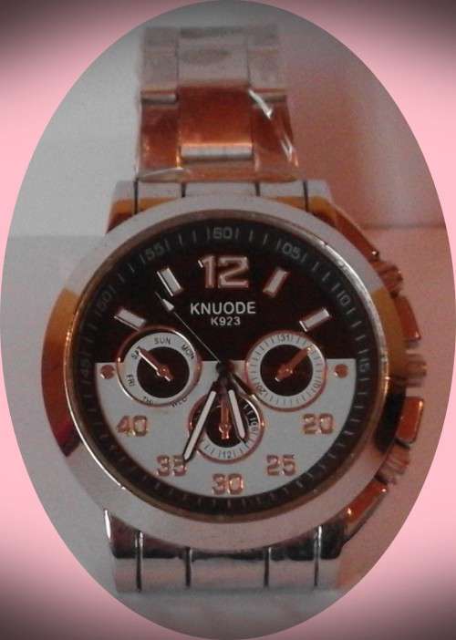 Women's Watch - Knuode K923 Round Fashion  Watch (Black/white on Silwer)