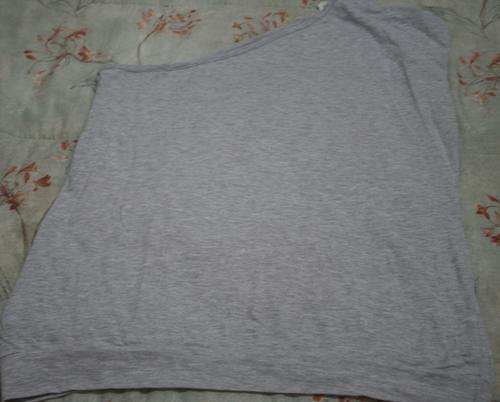 Grey asymmetrical t-shirt - xl